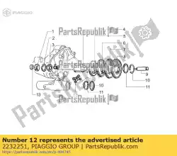 Ici, vous pouvez commander le traverser auprès de Piaggio Group , avec le numéro de pièce 2232251: