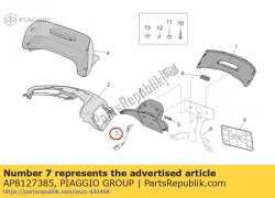 Aprilia AP8127385, Plaat licht bedrading, OEM: Aprilia AP8127385