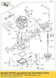 Here you can order the spring,vacuum valve from Kawasaki, with part number 921441538: