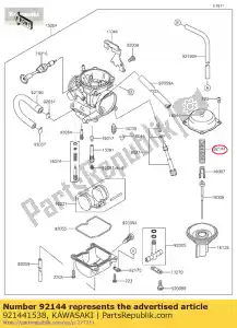 Kawasaki 921441538 resorte, válvula de vacío - Lado inferior