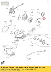 Kawasaki 39076Y002 limiter,starter reductio - Bottom side