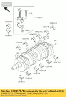 130341016, Kawasaki, metallo, albero motore brg z500-b3 kawasaki eliminator gpx gpz gt zephyr zl zx zz r zzr 400 550 600 1985 1986 1987 1988 1989 1990 1991 1992 1993 1994 1995 1996 1997 1998 1999 2001 2002 2003 2004 2005 2006, Nuovo