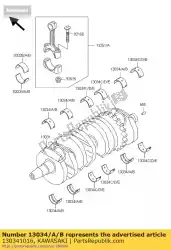 Qui puoi ordinare metallo, albero motore brg z500-b3 da Kawasaki , con numero parte 130341016: