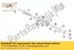 Ici, vous pouvez commander le engrenage solide auprès de KTM , avec le numéro de pièce 77333302000: