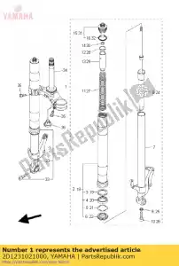 yamaha 2D1231021000 conjunto do garfo dianteiro (l.h) - Lado inferior