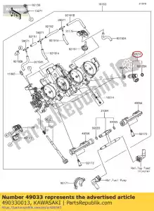 Kawasaki 490330013 dysza wtryskowa zx600p7f - Dół