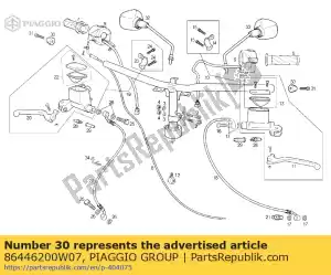 Piaggio Group 86446200W07 contrapeso manill.gp1 low seat - Bottom side