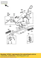 Aquí puede pedir interruptor de luz de freno de Kawasaki , con el número de pieza 27021004: