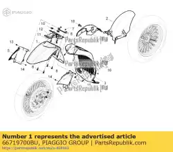 Tutaj możesz zamówić przedni b? Otnik od Piaggio Group , z numerem części 66719700BU: