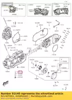 92140Y001, Kawasaki, Kogel, staal 12 kvf300ccf kawasaki  brute force kvf 300 700 2012 2013 2015 2016 2017 2018 2019 2020 2021, Nieuw