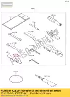 921100040, Kawasaki, tool-wrench,hook ex250k8f kawasaki  ninja z 250 300 400 2008 2009 2010 2011 2013 2014 2015 2016 2017 2018 2019 2020 2021, New