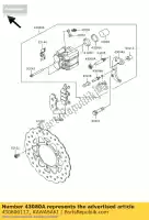 430800117, Kawasaki, étrier-sous-assy kawasaki d tracker klx 125, Nouveau