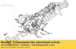 Honda 50100GE2850 body comp. frame nh1 - Onderkant