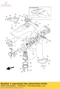 yamaha 5PWY24103001 depósito de combustible comp. - Lado inferior