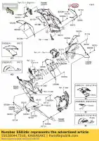 55028044751B, Kawasaki, carenado, aleta, rh, m.m.c.gra kawasaki zx6r ninja r zx 6r abs zx636 636 se 600 , Nuevo