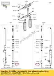Aquí puede pedir 01 horquilla delantera de resorte de Kawasaki , con el número de pieza 440261556: