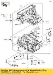 Ici, vous pouvez commander le huile pour tuyaux zg1400a8f auprès de Kawasaki , avec le numéro de pièce 391930043: