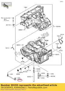 kawasaki 391930043 rura-olej zg1400a8f - Dół