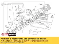 AP8124803, Piaggio Group, Tampa de controle de luz superior lh aprilia  scarabeo 125 150 200 250 1999 2000 2001 2002 2003 2004 2005 2006, Novo