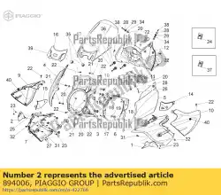 Ici, vous pouvez commander le baffle rh auprès de Piaggio Group , avec le numéro de pièce 894006: