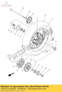 yamaha 23P253170000 entretoise, roulement - La partie au fond