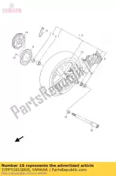 Ici, vous pouvez commander le essieu, roue auprès de Yamaha , avec le numéro de pièce 37PF51810000: