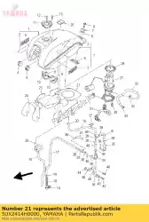 Ici, vous pouvez commander le amortisseur, plaque 1 auprès de Yamaha , avec le numéro de pièce 5UX2414H0000: