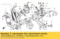 19032MBA010, Honda, griglia, radiatore honda vt  s shadow aero c2 c2s black spirit c2b c widow dc cs vt750c vt750c2 vt750dc vt750sa vt750s 750 , Nuovo