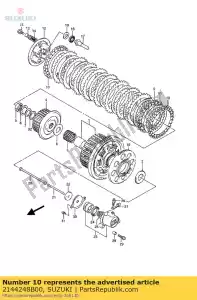 suzuki 2144248B00 plaque, embrayage dr - La partie au fond