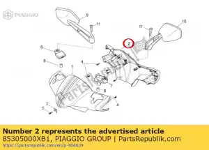 Piaggio Group 85305000XB1 pokrywa. bia?y - Dół