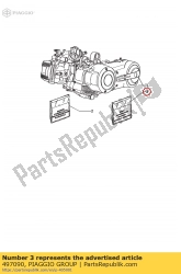 Aprilia 497090, Kit guarnizione cilindro, OEM: Aprilia 497090