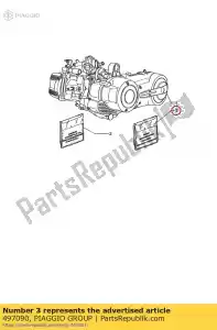 Piaggio Group 497090 cylinder gasket kit - Bottom side