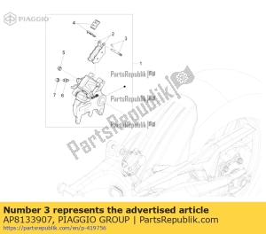 aprilia AP8133907 stift + splint - Unterseite