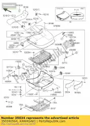 Ici, vous pouvez commander le renforcer auprès de Kawasaki , avec le numéro de pièce 350340564: