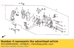 Honda 45100MK4006 komplet zacisków., l.f - Dół