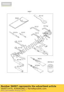 Kawasaki 560071470 kit de herramientas - Lado inferior