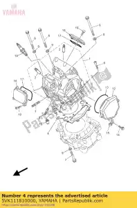 yamaha 5VK111810000 junta, cabeça do cilindro 1 - Lado inferior