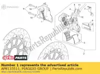 AP8133511, Piaggio Group, Prawy zacisk hamulca przedniego aprilia  rst 1000 2001 2002 2003, Nowy