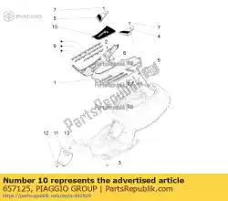 Qui puoi ordinare tappetino centrale da Piaggio Group , con numero parte 657125: