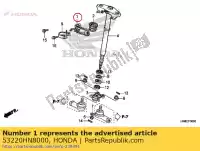 53220HN8000, Honda, support comp., arbre de direction honda  trx 650 680 2003 2004 2005 2006 2007 2008 2009 2010 2012 2017 2018 2019 2020, Nouveau