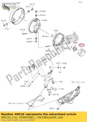 Aquí puede pedir sello de cubierta de Kawasaki , con el número de pieza 490161210: