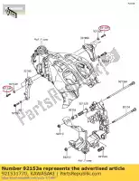 921531770, Kawasaki, boulon, à bride, 8x35 zx1400a6f kawasaki  gtr tr zzr 1400 2006 2007 2008 2009 2010 2011 2012 2013 2014 2015 2016 2017, Nouveau