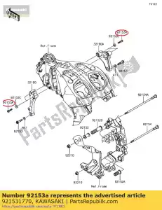 kawasaki 921531770 parafuso, flangeado, 8x35 zx1400a6f - Lado inferior