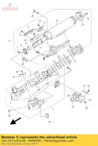 yamaha 1XC147100100 uitlaatdemper 1 - Onderkant