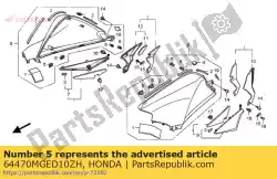 geen beschrijving beschikbaar op dit moment van Honda, met onderdeel nummer 64470MGED10ZH, bestel je hier online: