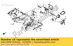 Aqui você pode pedir o nenhuma descrição disponível no momento em Honda , com o número da peça 64478MFT640ZE: