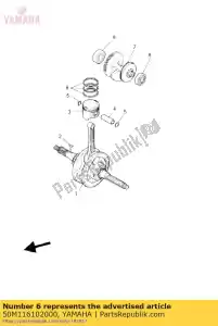 yamaha 50M116102000 zestaw pier?cieni t?okowych (2. o / s) - Dół