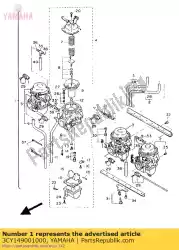 Ici, vous pouvez commander le carburateur assy auprès de Yamaha , avec le numéro de pièce 3CY149001000: