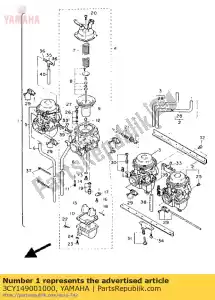 Yamaha 3CY149001000 conjunto de carburador - Lado inferior