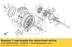 Here you can order the no description available at the moment from Honda, with part number 42650MCH940: